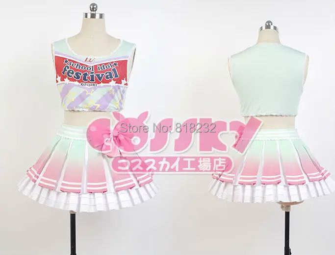 Платье футболка для чарлидинга Love Live Takaramonos Minami kotory Униформа аниме костюмы