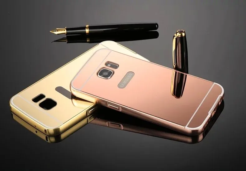 Зеркальный чехол s для samsung Galaxy S6 S6Edge, чехол, металлический алюминиевый бампер, Жесткий ПК, задняя крышка, чехол для samsung S6 Edge Plus S6+ чехол