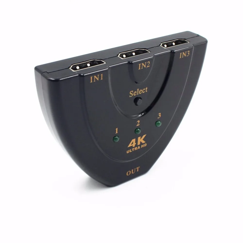 4 к* 2 к 3D Мини 3 порта HDMI коммутатор 4 к Коммутатор HDMI сплиттер 3 в 1 выход порт концентратор для HDTV проектора компьютерные мониторы