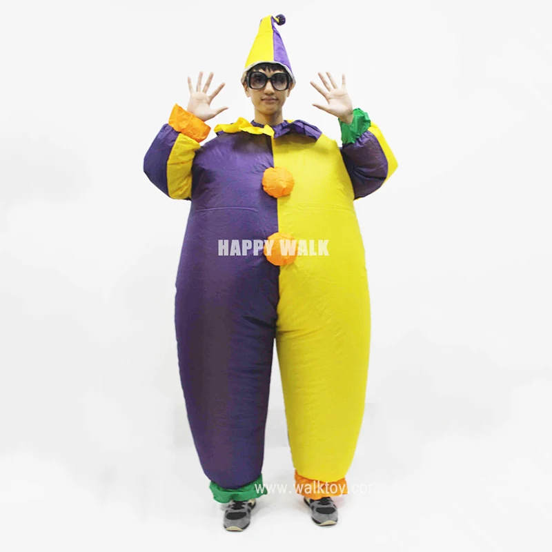 Надувной костюм клоуна для взрослых нарядное платье карнавальный вечерние