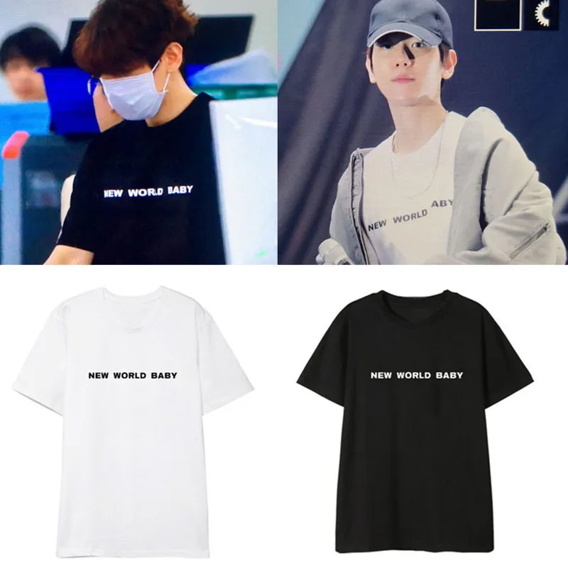 EXO Kpop BaekHyun уличная свободная футболка женская хлопковая Футболка Harajuku повседневные корейские топы с короткими рукавами футболка женская одежда