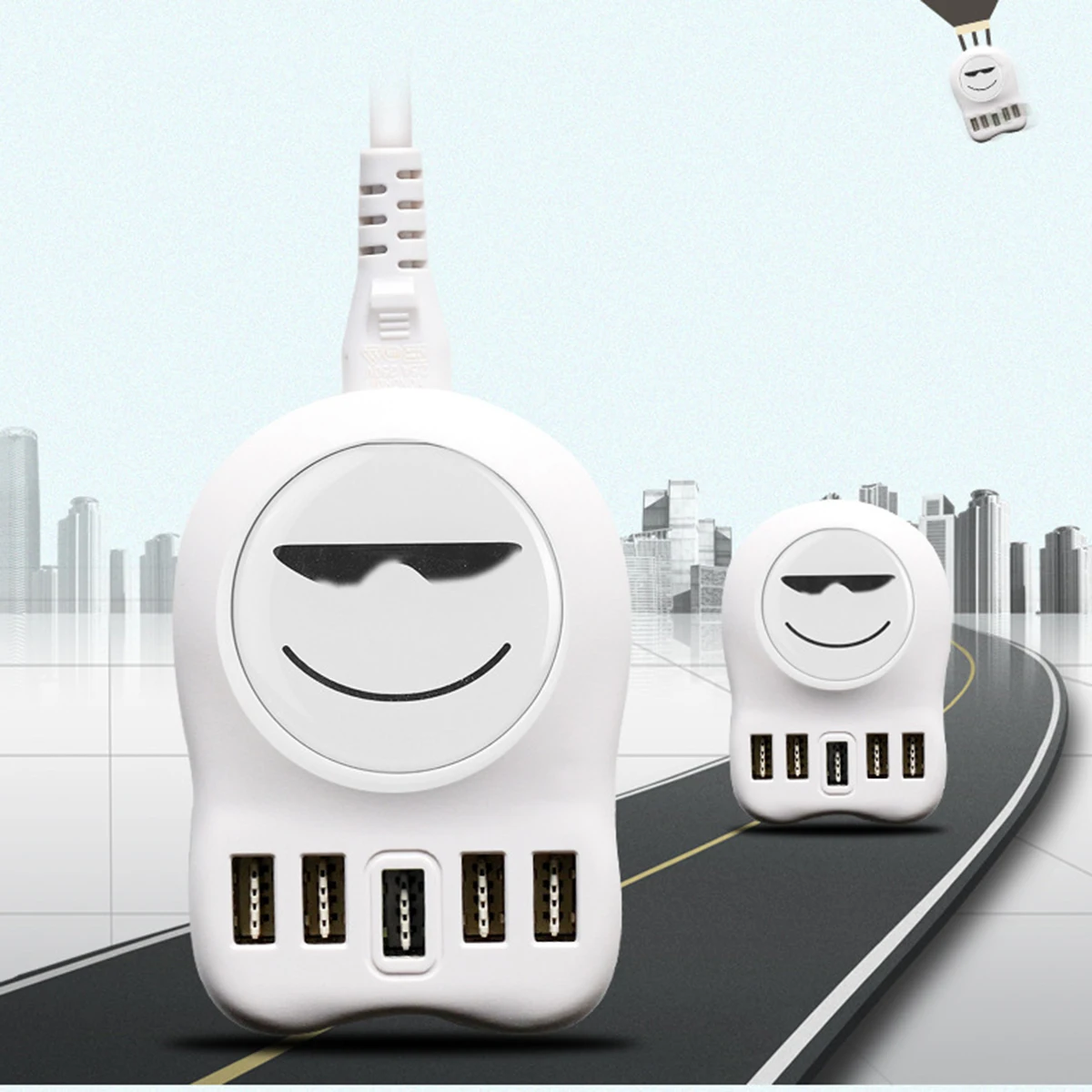 Зарядное устройство SOONHUA с 5 USB-портами и кабелем питания В 100 А | Мобильные