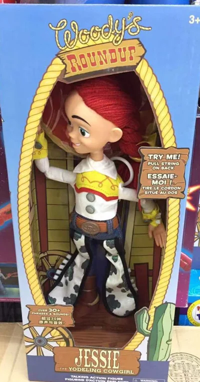 Jessie 1" Pixar Toy Story 4 говорящие Вуди и Джесси Фигурки Коллекционная модель игрушки куклы для детей Рождественский подарок на день рождения - Цвет: Jessie