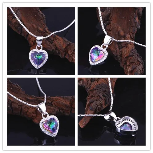 Ожерелье с кулоном в виде сердца серебристого цвета | Украшения и аксессуары