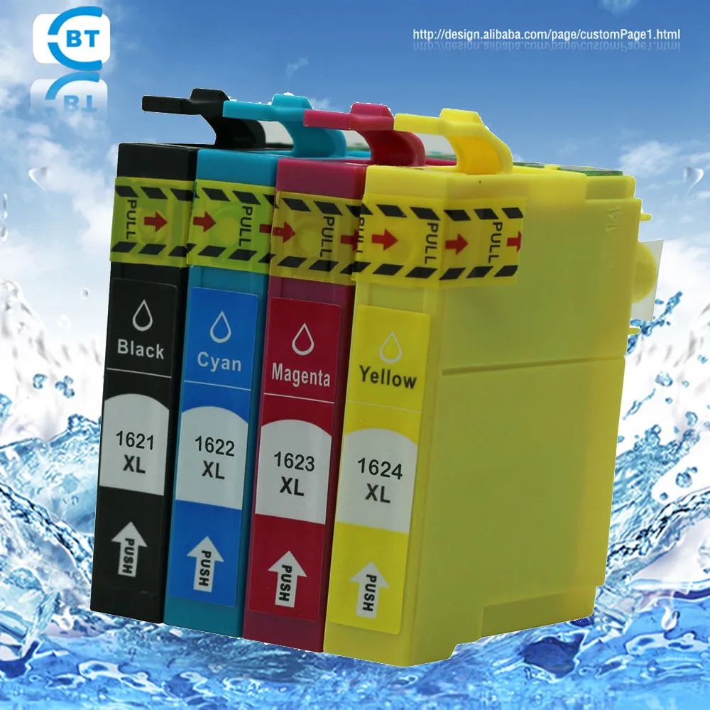 

4PCS Compatible epson 16 ink cartridge t1621 t1624 for WF-2010W/WF-2510WF printer