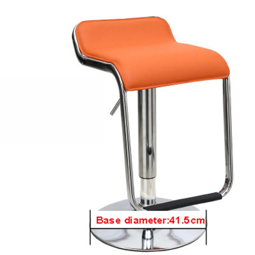 Luxury type-Orange Подъемный поворотный барный стул на стойке вращающийся 56-76 см регулируемый по высоте барный стул из искусственной кожи мягкая подушка высокий табурет - Цвет: Luxury type-Orange