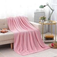 knit blanket towel home office car portable thin warm airplane cover solid throw blankets for adult kids baby gifts mantas para