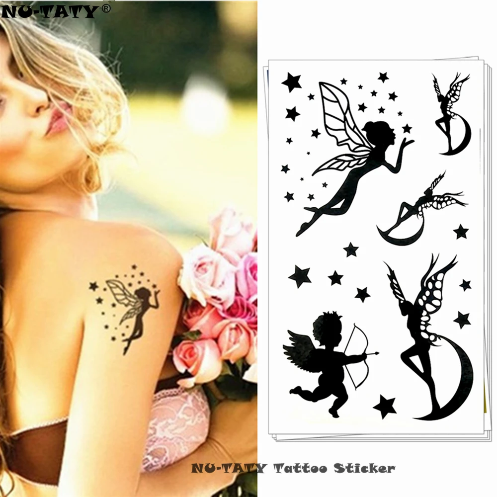 Nu TATY Elf Angel Cupid временная татуировка тело искусство рука флэш тату стикер s 17*10 см