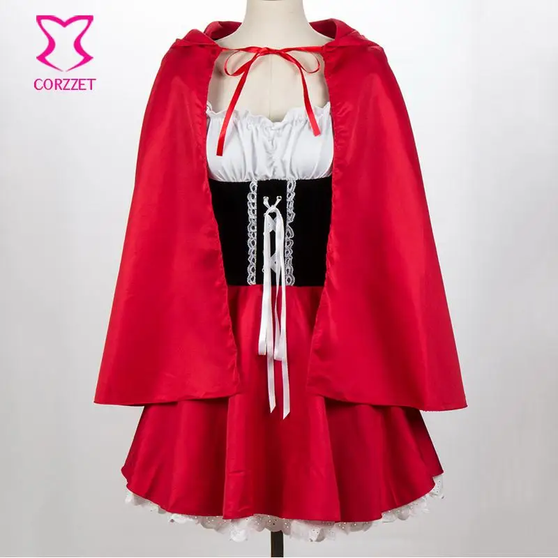 Большие размеры красный костюм с капюшоном для верховой езды одежда бурлеска