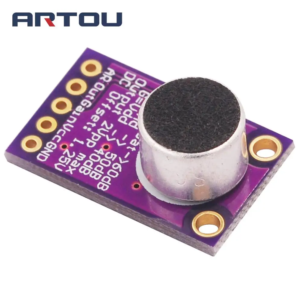 Микрофон MAX9814 плата с автоматическим контролем усиления для Arduino программируемым