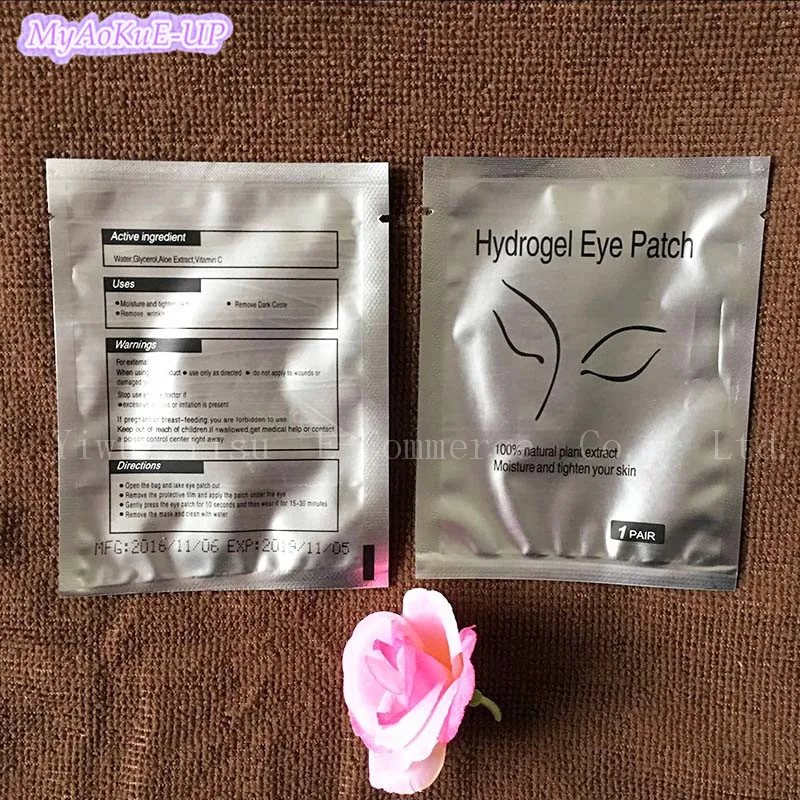 1000 пар/лот гидрогелевые накладки для ресниц наклейки наращивания бумажные патчи