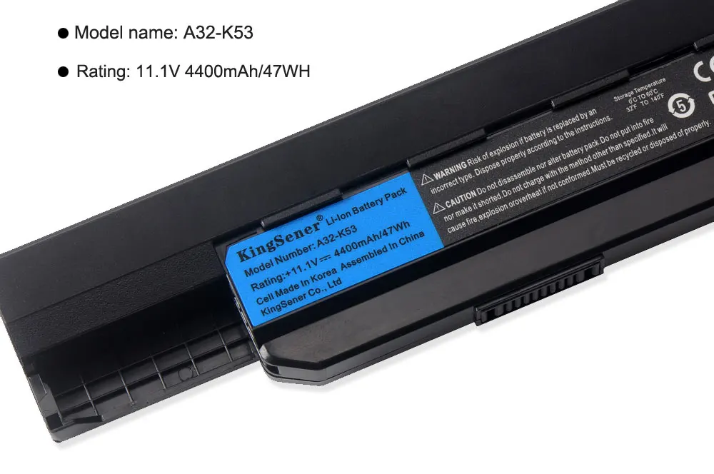 Корея сотовый KingSener A32-K53 Батарея для ASUS K43 K43E K43J K43S K43SV K53 K53E K53F K53J K53S K53SV A43 A53S A53SV 5200 мА-ч