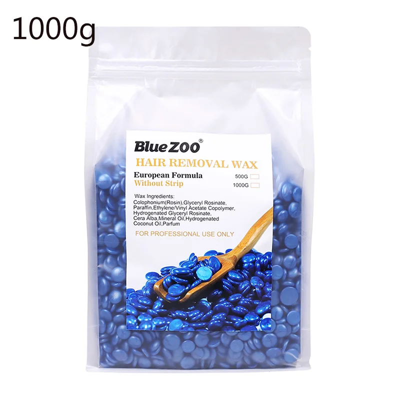 1000g 500gHard восковые гранулы, без полосок, для депиляции, горячая пленка, твердый бразильский воск, крем для удаления волос, для удаления волос на лице - Цвет: 1000g