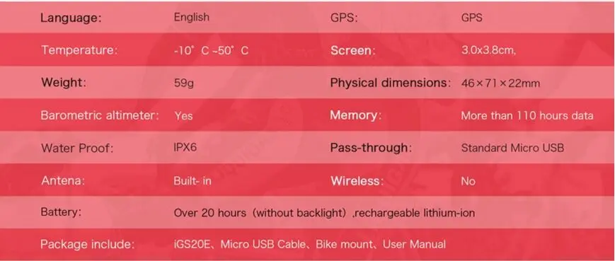 I gps порт iGS20E Велоспорт gps велосипедный компьютер водонепроницаемый с поддержкой держатель дорожный/горный велосипед цена PK Edge 200 Bryton Rider310
