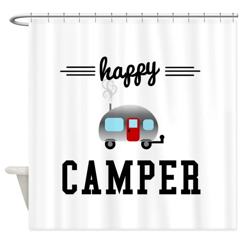 Счастливый Турист декоративная ткань занавеска для душа 8 размеров ванной