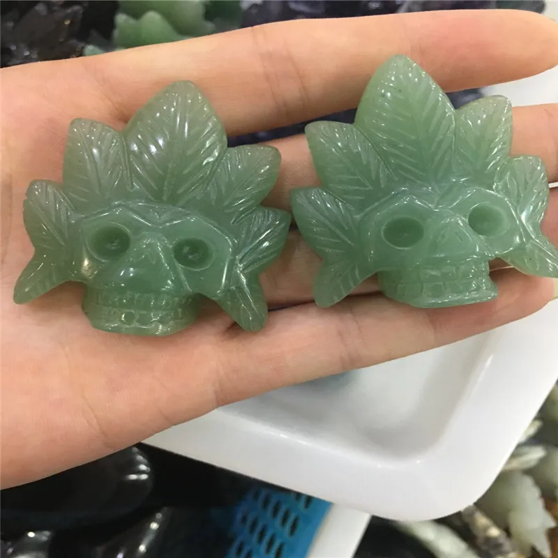 Новый стиль природного dongling jade Резные Хрустальный Череп Indian head кости кость