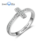 Персонализированные кольца с кубическим цирконием для женщин, индивидуальное внутреннее кольцо с гравировкой, ювелирное изделие, подарок для девочек (JewelOra RI103801)