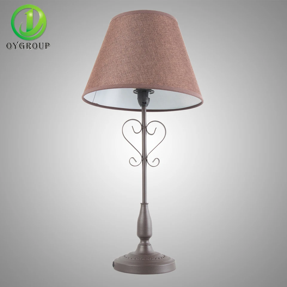 Винтаж Коричневое Железо настольная лампа E14 держатель лампы Освещение в