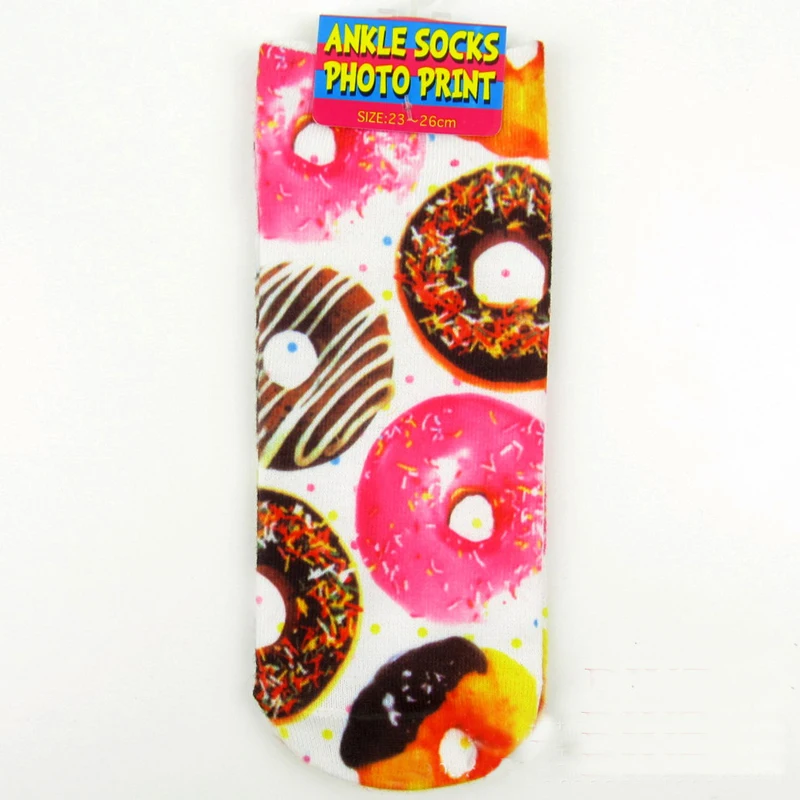 Sweet circle Модные женские короткие носки до лодыжки, милые уникальные хлопковые повседневные женские носки с объемным рисунком животных - Цвет: Sweet circle
