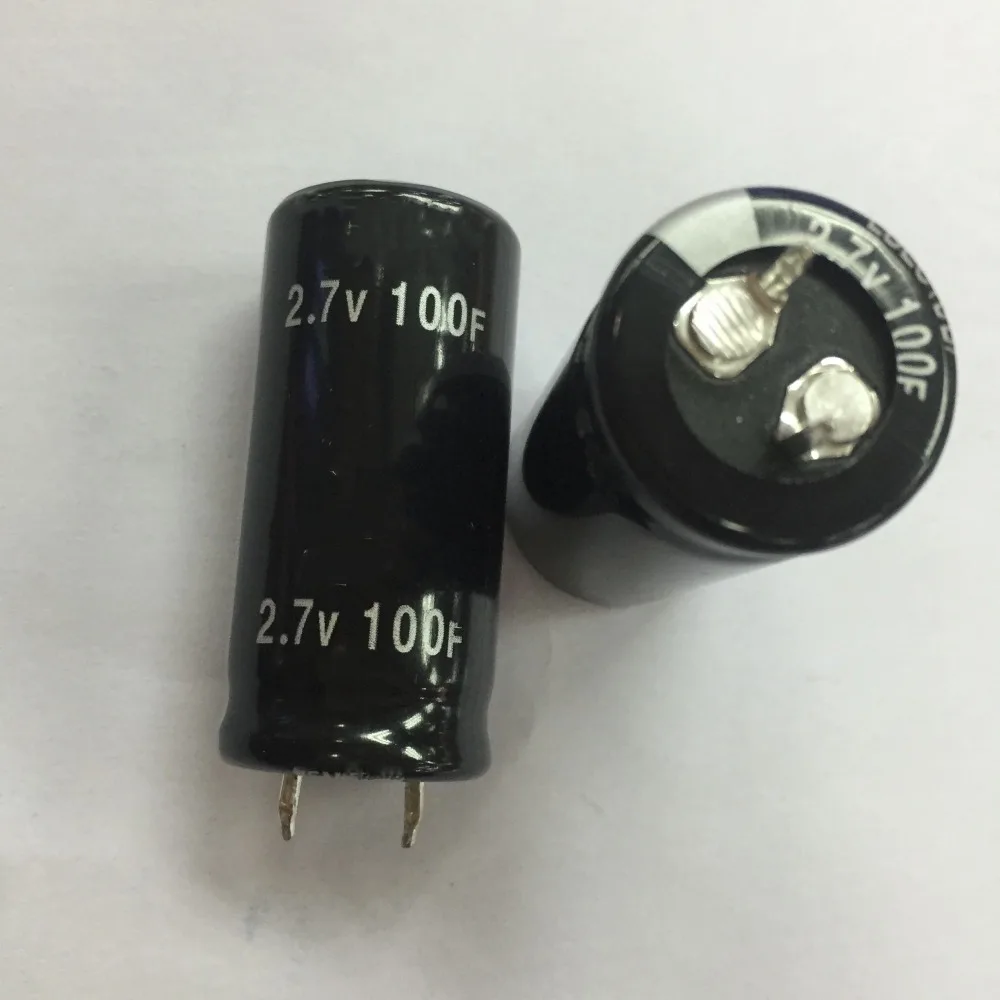 Высококачественный Суперконденсатор farad 2 7 в 100F 2.7V100F 22*45 мм 25*50 мм|Конденсаторы| |