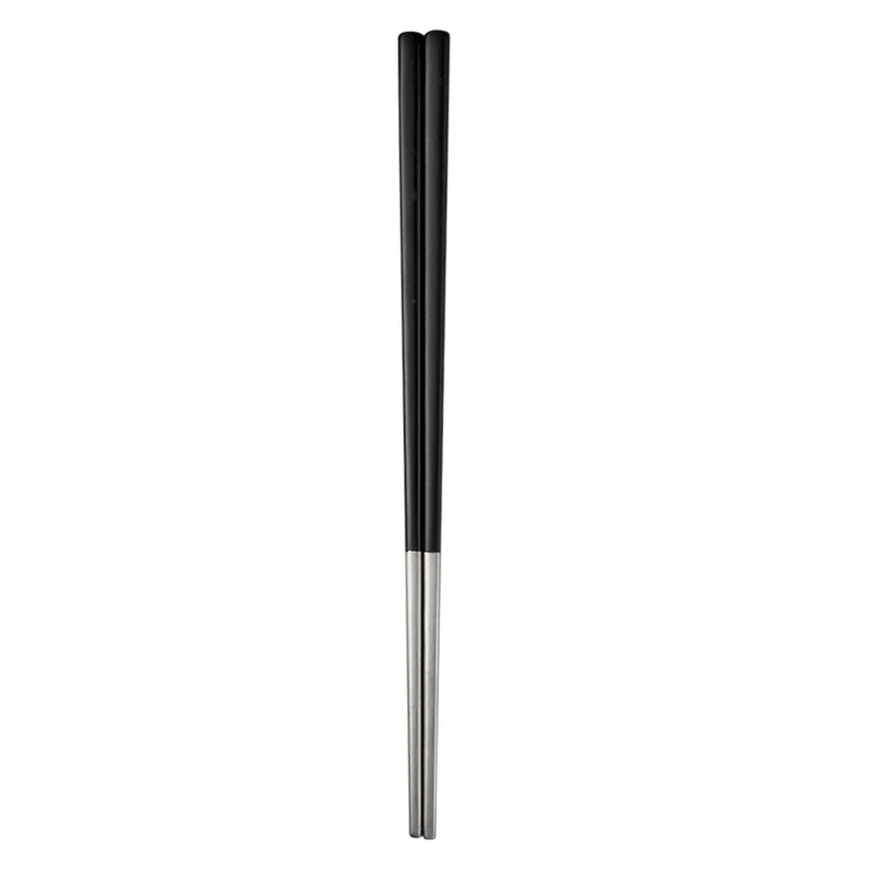 black chopsticks sli Набор посуды, набор столовых приборов для путешествий, походная посуда, многоразовый набор посуды с ложкой, вилкой, палочками для еды, соломинкой и переносным чехлом - Цвет: black chopsticks sli