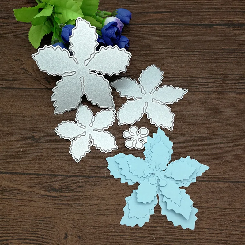 4 шт./компл. Скрапбукинг с цветами и листьями DIY Металлические Стальные режущие