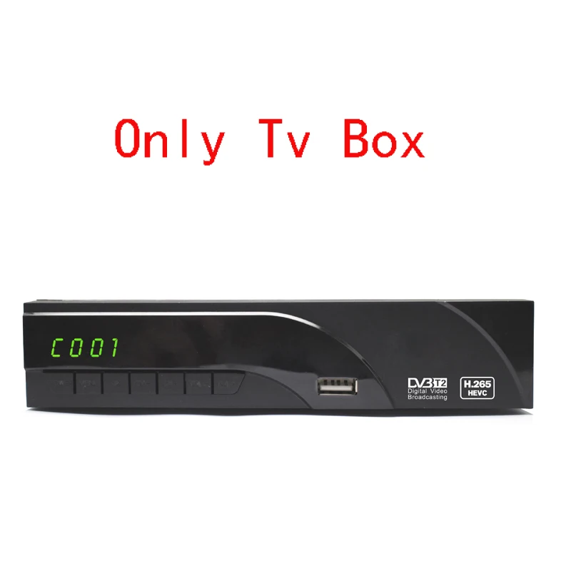 Only tv box DVB-T2 цифровой приемник Поддержка H.265/HEVC/H.264 H265 код совместимый HD DVB-T с dolby ac3 горячая Распродажа Чешский Голландский Германия - Цвет: Only tv box