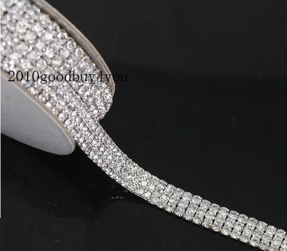 

R4 1 Yard 4 rows Diamond A Rhinestone Wedding Cake Banding Trim Cake Ribbon Decoration