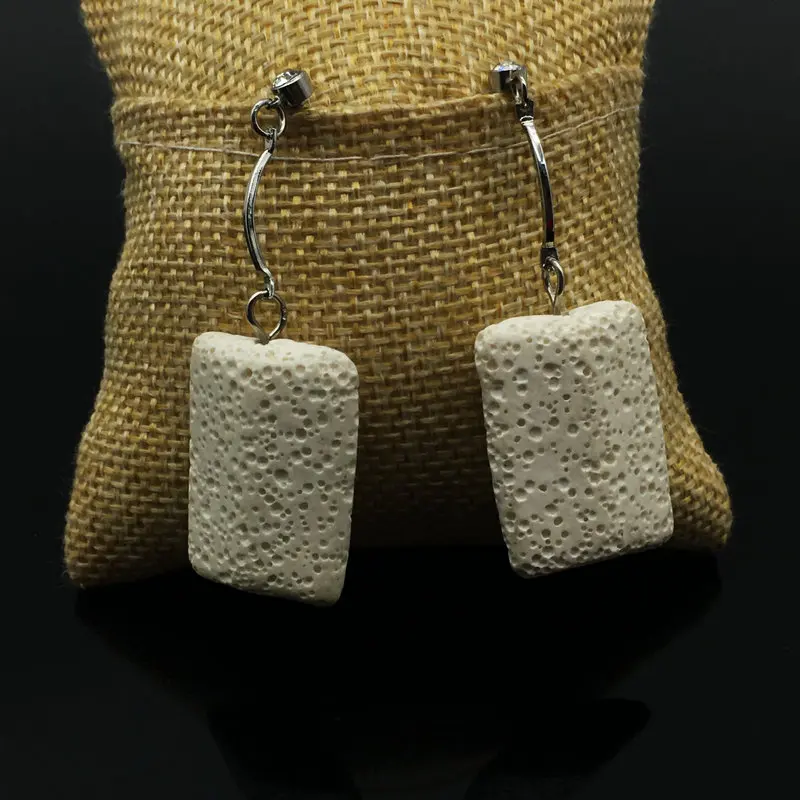 1 пара вулканических белых сережек для вечеринки свадебные ювелирные изделия