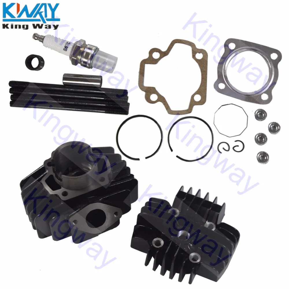King Way-отверстие цилиндра Поршневой Комплект прокладок с головкой для Yamaha QT50 PW50 PW 50 60CC большой
