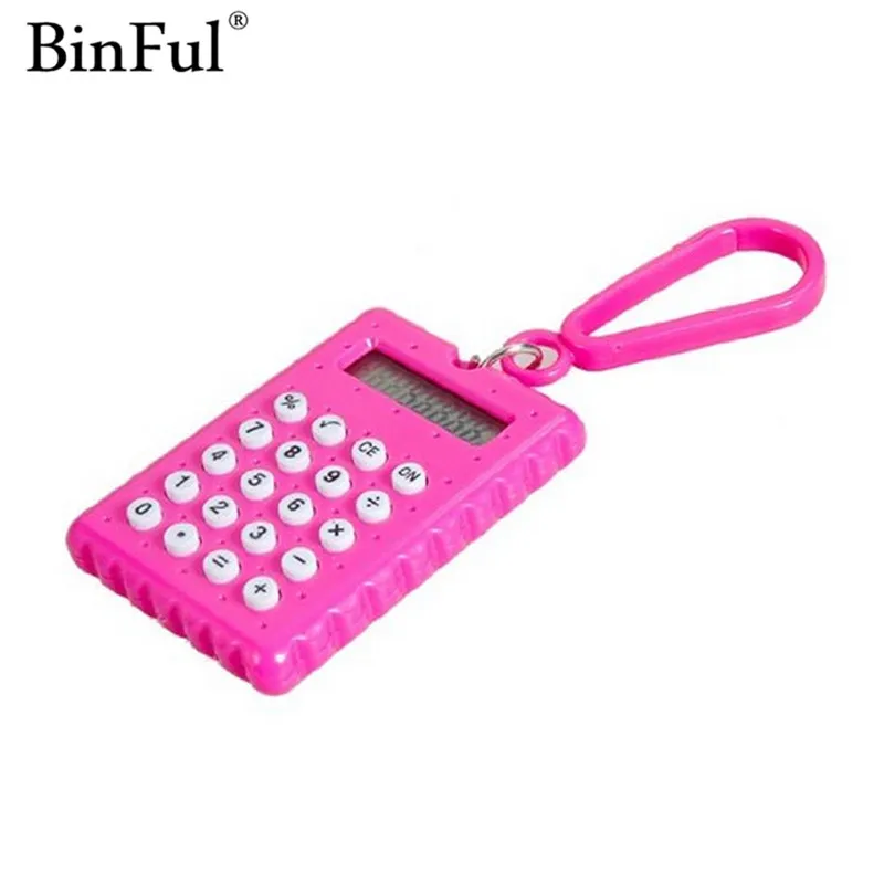 BinFul Новый студенческий мини электронный калькулятор карамельный цвет расчетный