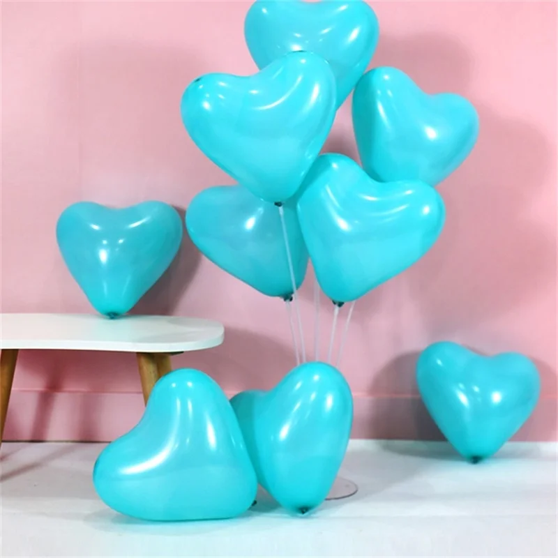 Tiffany blue 10 дюймов 10/6 шт., украшение для свадьбы, свадебные, с надписью "bride to be" anniversa с днем рождения с принтом «сердце», «Любовь шары Горячее предложение - Цвет: Tiffany blue