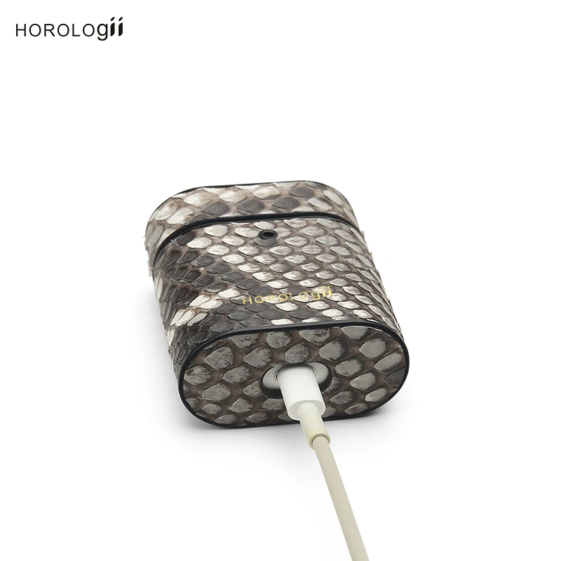 Horologii Персонализированная кожа питона чехол для AirPods роскошные Продукты подарок Прямая поставка