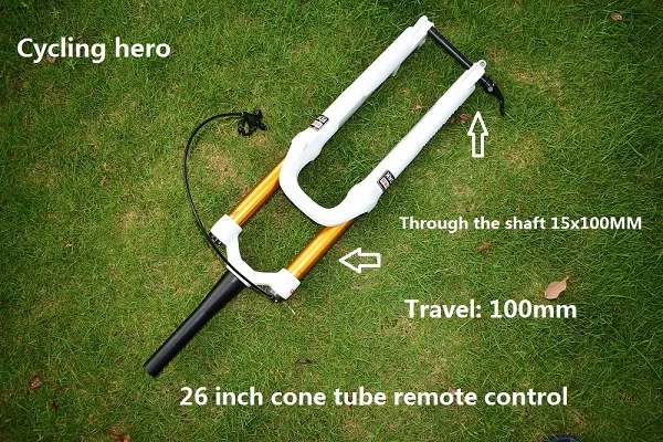 26 inches MTB велосипед прямой и конусная труба 15x100 мм проходной вал пневматическая вилка подвеска вилка 2" производительность превышает SR SUNTOUR FOX - Цвет: 26 inches