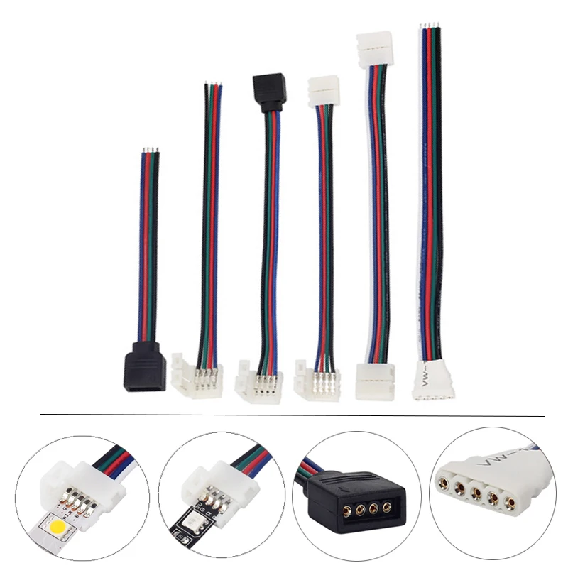 4-контактный 5-контактный разъем для светодиодной ленты RGB RGBW RGBWW Color 5050