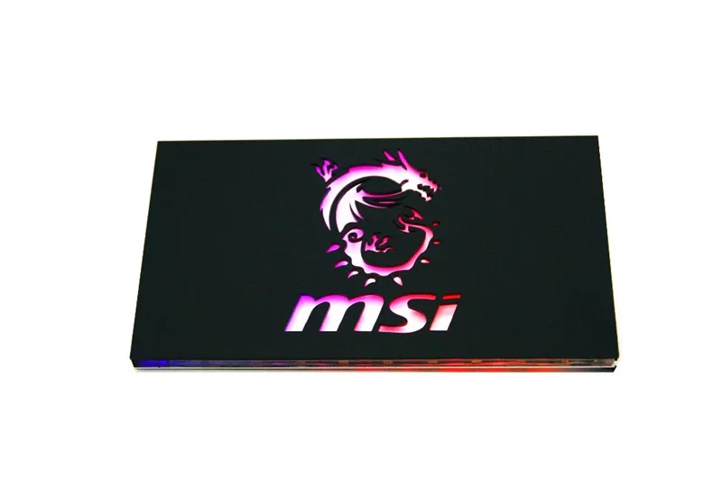 Power(MSI) DIY RGB задняя панель чехол 5 в 3PIN RGB AURA светильник полый стиль для COUGAR Conquer PC - Цвет лезвия: Power(MSI)