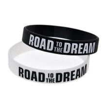 Вдохновляющий браслет Road to the Dream резинка из силикона эластичный