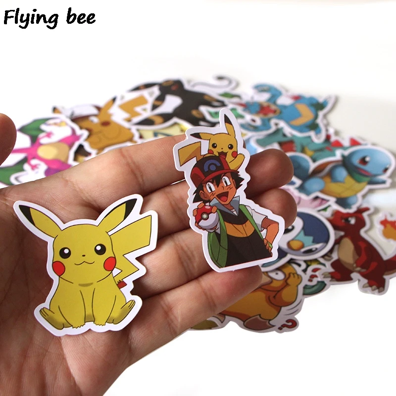 Flyingbee 37 шт. мультфильм Граффити стикер s для детей DIY багаж ноутбук автомобиля стикер велосипед водонепроницаемый стикер X0290