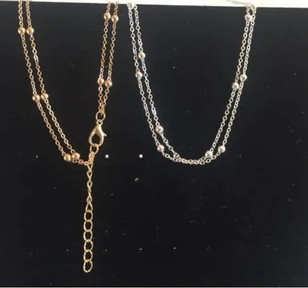 XL 0210 Gothic sexy necklace metal sense of quality copper beads double simple female jewelry accessories factory outle | Украшения и