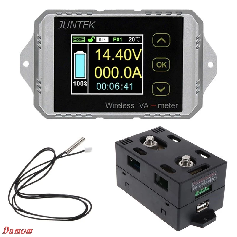 DC 120V 50A~ 300A беспроводной Амперметр Напряжение кВт-ч Ватт метр автомобильный аккумулятор кулонометр Новинка