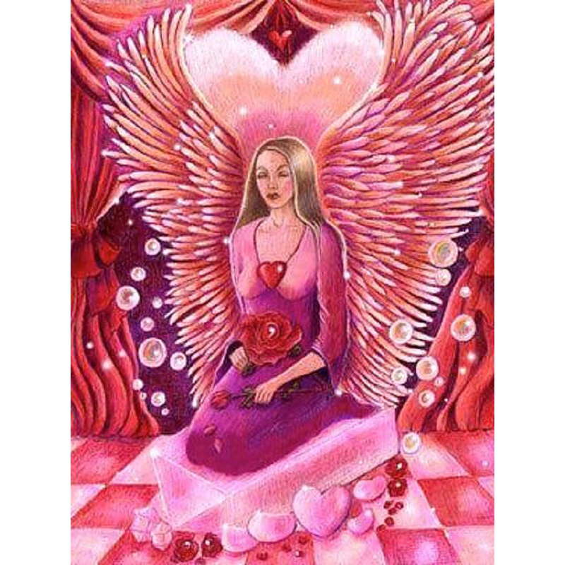 

YIKEE Diamond Embroidery Angel Decoration Home Full Square/Round Drill Resin DIY Mosaic 5D DIY Diamond Painting y429