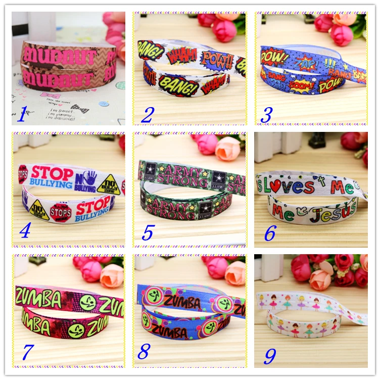 5/8 'Бесплатная доставка, складная эластичная повязка на голову с принтом Иисуса, украшение для рукоделия, оптовая продажа OEM S129