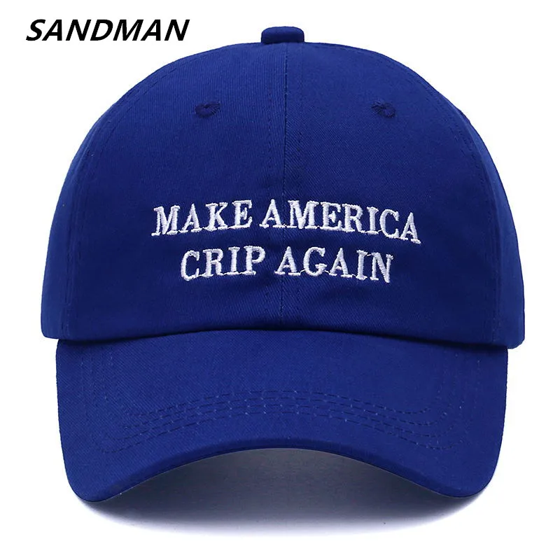 Высокое качество буквы MAKE AMERICA CRIP снова Snapback Кепка из хлопка Бейсболка для мужчин