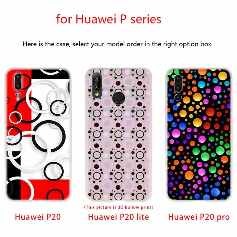 Red Black Gold Polka dots Silicone Coque Soft Case For Huawei P50 P40 P10 P20 P30 Lite Pro P Smart Z 2020 2019 Cover | Мобильные