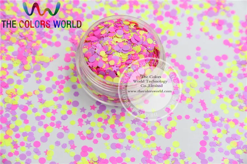 RSH031-150 Mix неоновый цвет стойкий к растворителям блеск форма для полировки ногтей