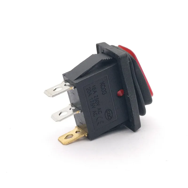 20шт 3Pin ВКЛ-ВЫКЛ медная лодка кулисный переключатель водонепроницаемый колпачок