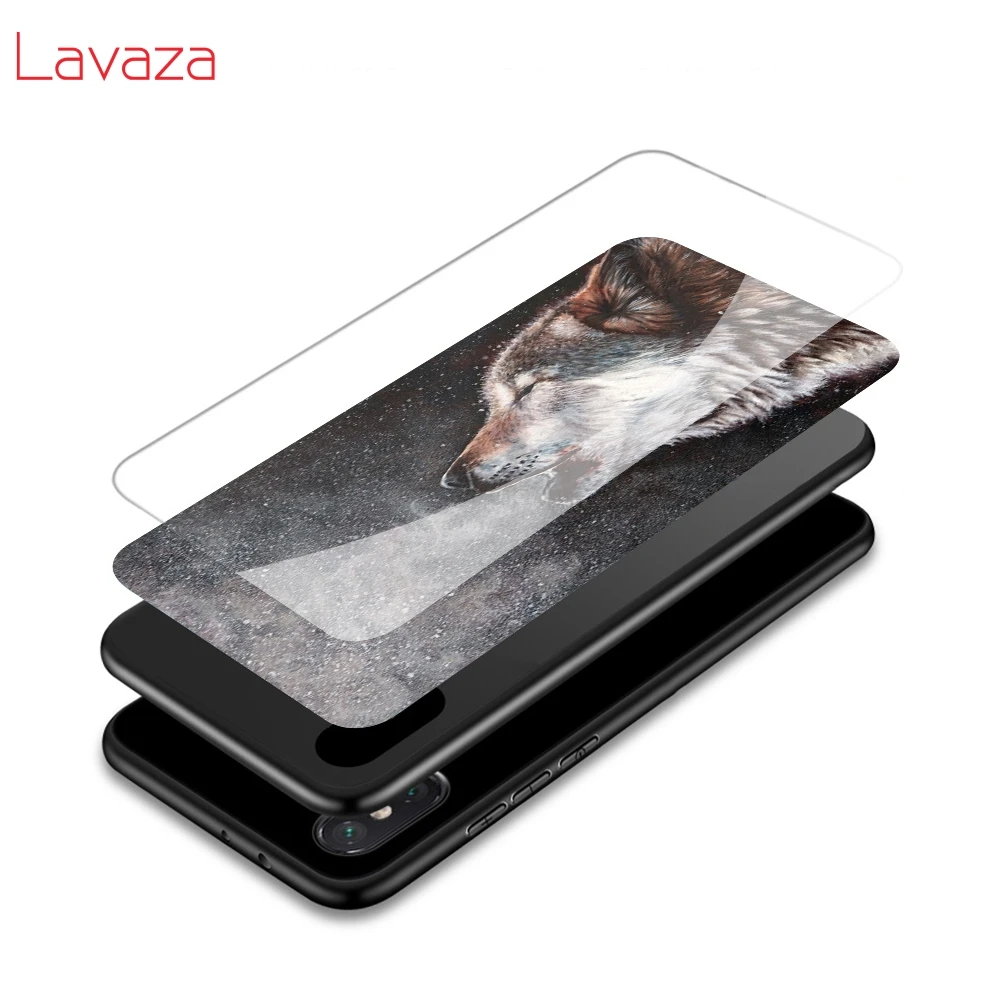 Lavaza T58 sb55 Wolf закаленное стекло ТПУ чехол для iPhone 6 6S 7 8 Plus 5 5S SE XR X XS 11 Pro MAX чехлы