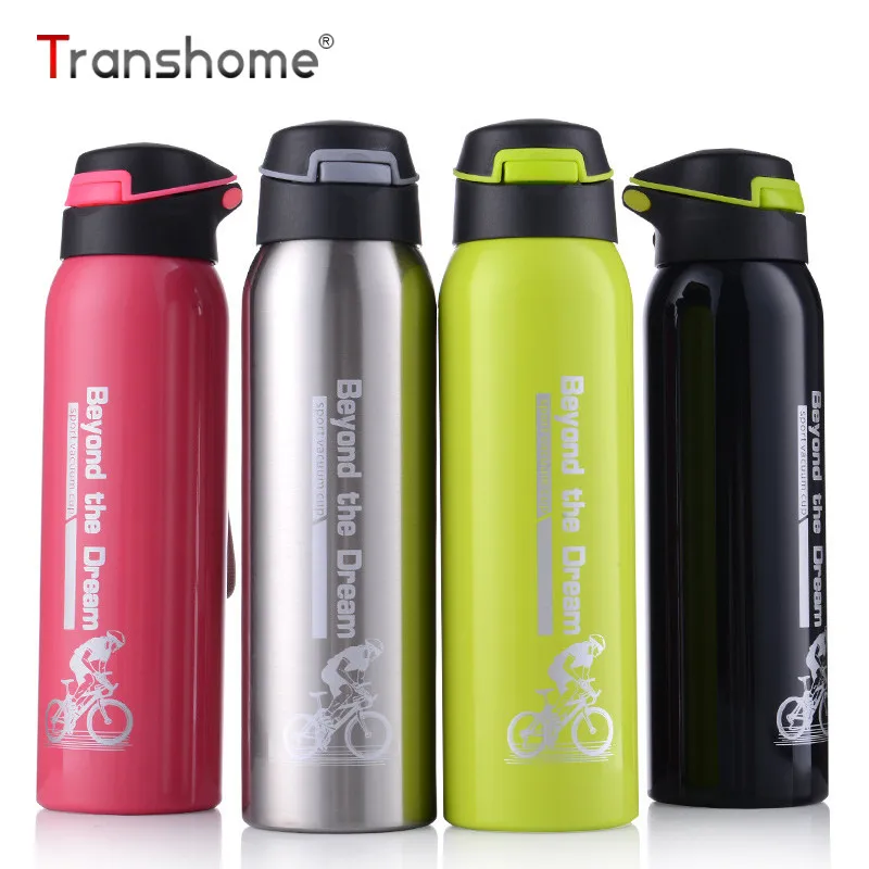 Transhome Thermos Bottle 500ml Vacuum Flask Stainless Steel Water With Straw Travel Mug | Дом и сад