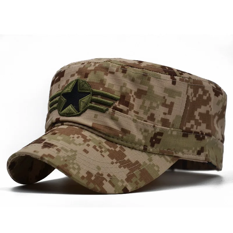 LADUNDI Открытый Спорт Snapback шапки камуфляж шляпа звезда Acu бренд Snapback армии Шапки для Для мужчин Flat Top Dad Hat шляпа - Цвет: 02