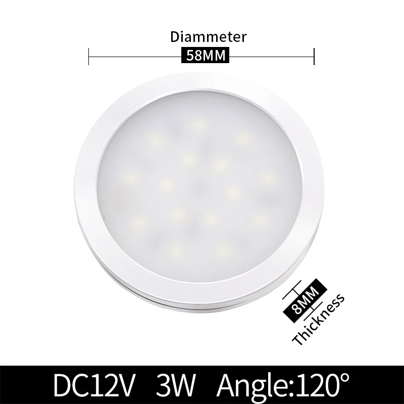 4PCS Ultra-thin mini LED spotlight DC12V jewelry display exposed wine cabinet 3W small downlight indoor ceiling free punching - купить по